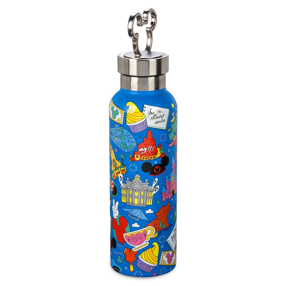 Play in the Park Stainless Steel Water Bottle with Clip - Disneyland