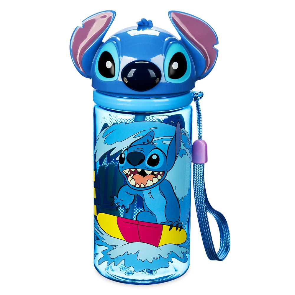 Stitch Figural Water Bottle with Built-In Straw Lilo & Stitch Official shopDisney