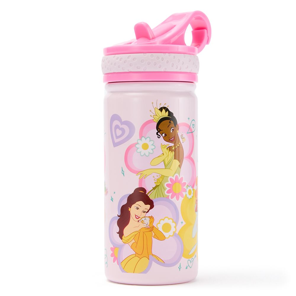 Disney Princess 14oz. Stainless Steel Water Bottle with Built-In Straw