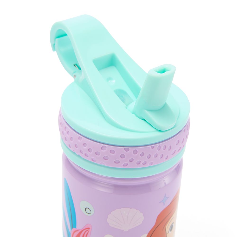 Ariel Stainless Steel Water Bottle with Built-In Straw - The Little Mermaid