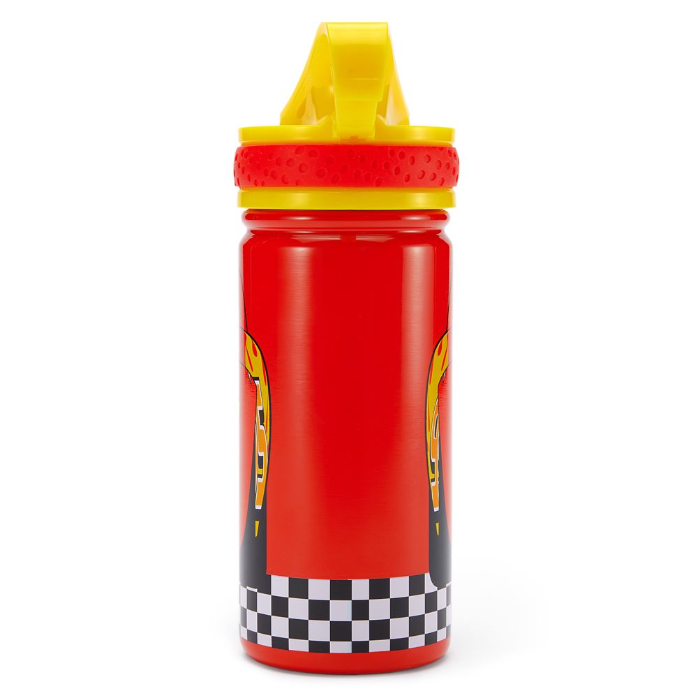 Lightning McQueen Stainless Steel Water Bottle with Built-In Straw - Cars