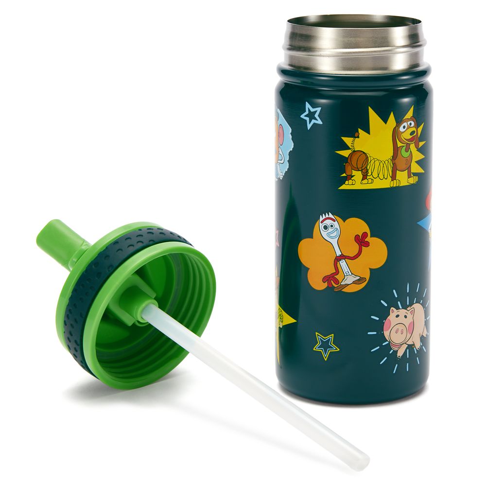 Toy Story Stainless Steel Water Bottle with Built-In Straw