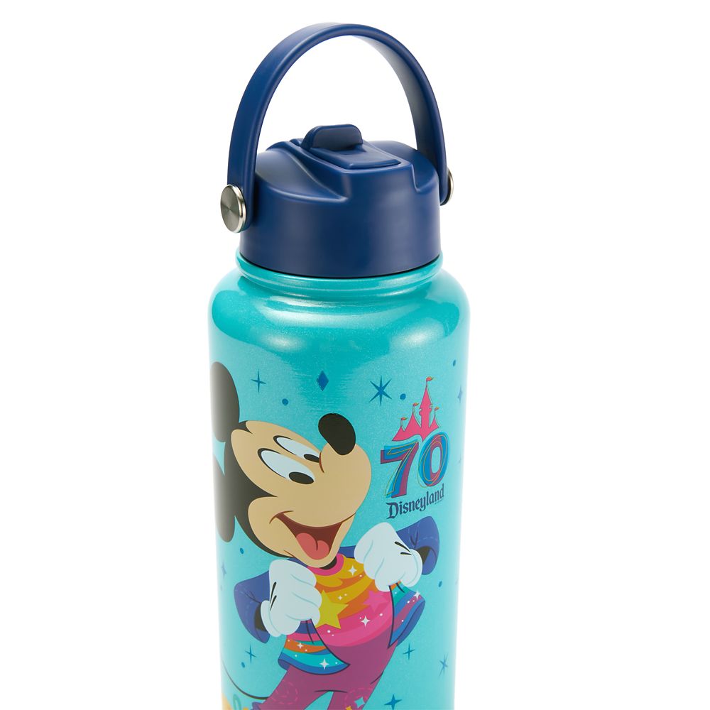 Mickey Mouse and Friends Stainless Steel Water Bottle - Disneyland 70th Anniversary