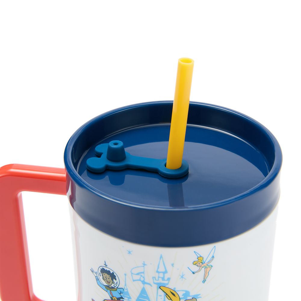 Mickey Mouse and Friends 34 oz.Travel Cup with Straw &ndash; Disneyland 70th Anniversary