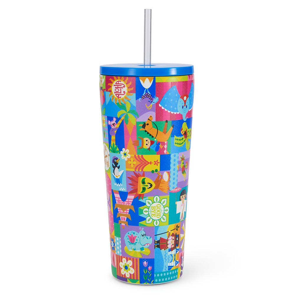 Disney its a small world 22 oz. Stainless Steel Tumbler with Straw