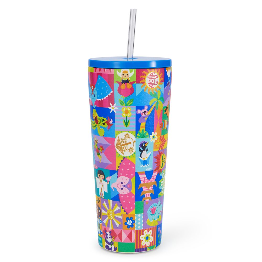 Disney it's a small world 22 oz. Stainless Steel Tumbler with Straw
