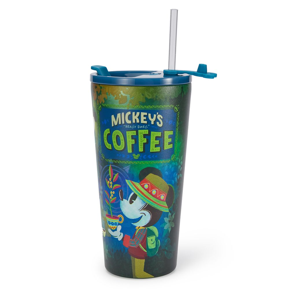 Mickey Mouse 18 oz. Stainless Steel Tumbler with Straw Official shopDisney