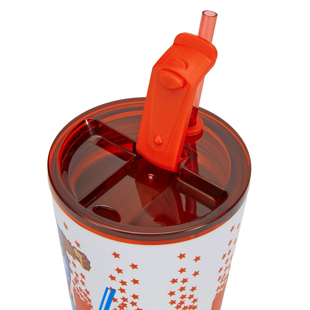 Captain America 18 oz. Stainless Steel Tumbler with Straw