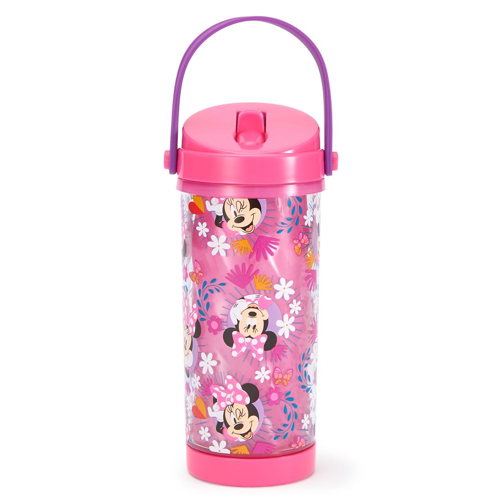 Minnie Mouse 10 oz. Color-Changing Water Bottle with Built-In Straw and Handle Official shopDisney