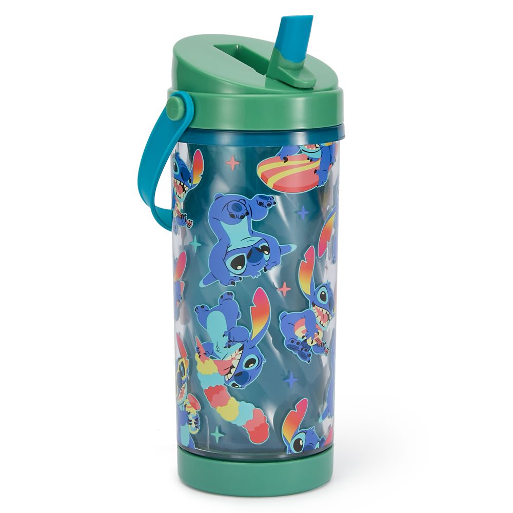 Stitch 10 oz. Color-Changing Water Bottle with Built-In Straw and Handle &ndash; Lilo & Stitch