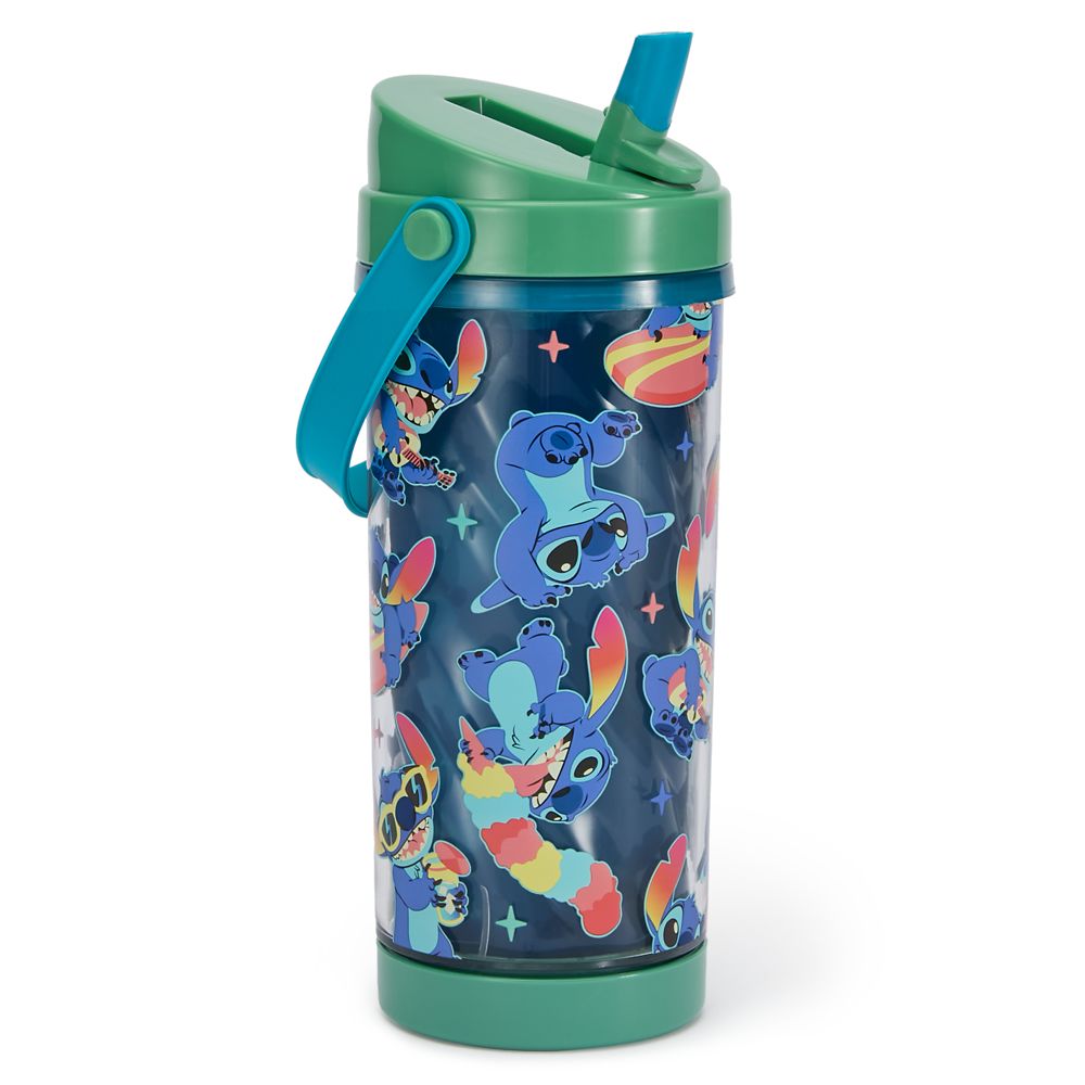 Stitch 10 oz. Color-Changing Water Bottle with Built-In Straw and Handle &ndash; Lilo & Stitch