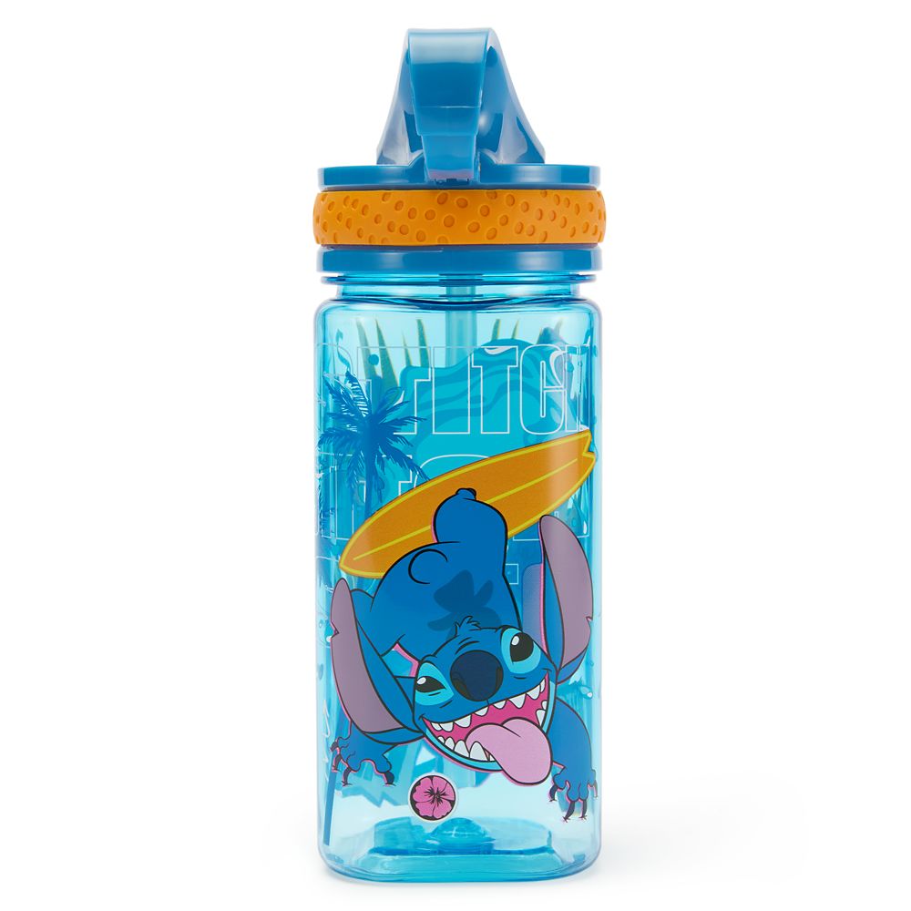 Stitch 16 oz. Water Bottle with Built-In Straw &ndash; Lilo & Stitch