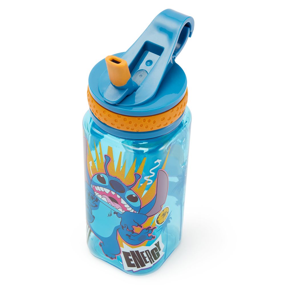 Stitch 16 oz. Water Bottle with Built-In Straw &ndash; Lilo & Stitch