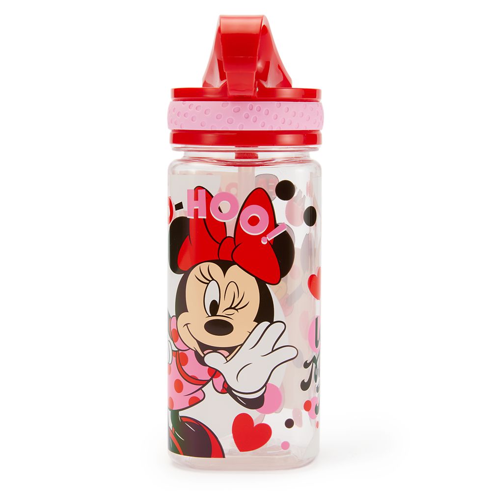 Minnie Mouse 16 oz. Water Bottle with Built-In Straw