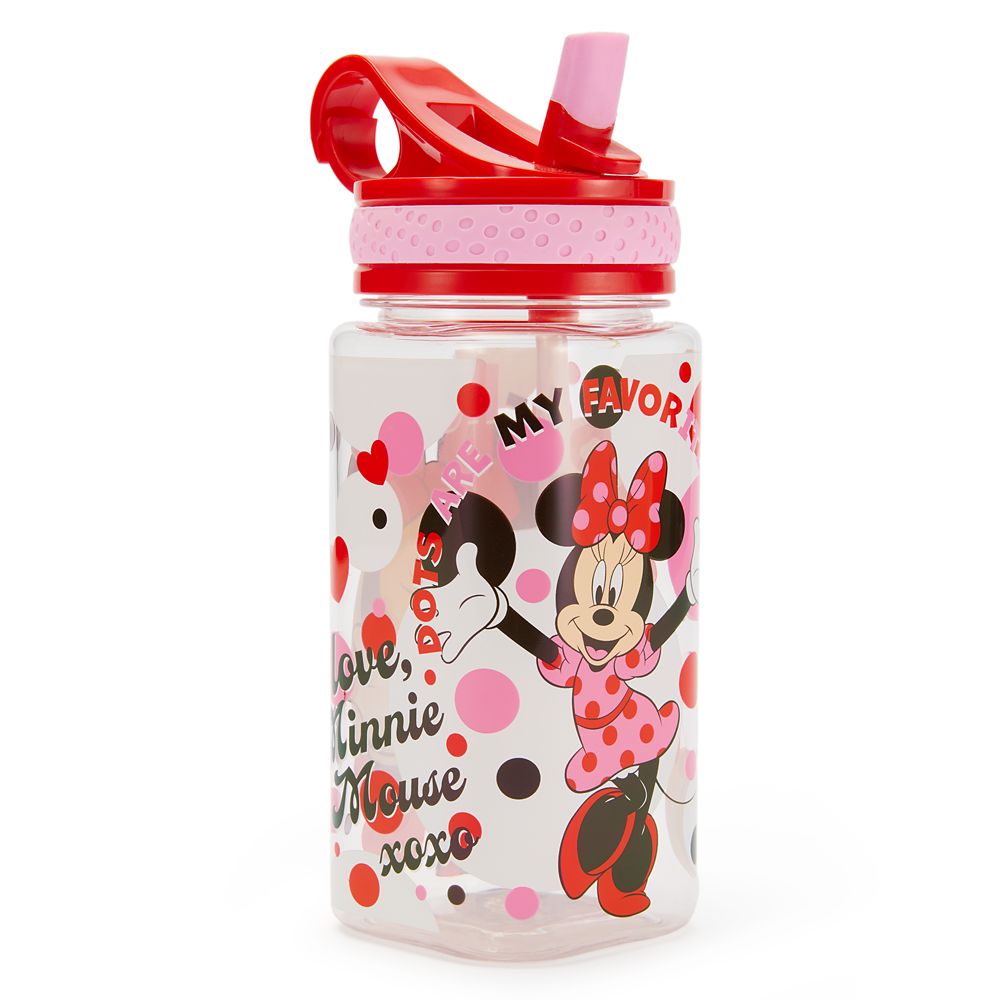 Minnie Mouse 16 oz. Water Bottle with Built-In Straw