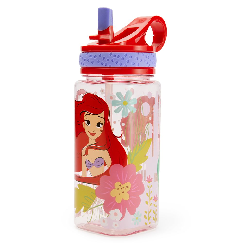 Ariel 16 oz. Water Bottle with Built-In Straw &ndash; The Little Mermaid