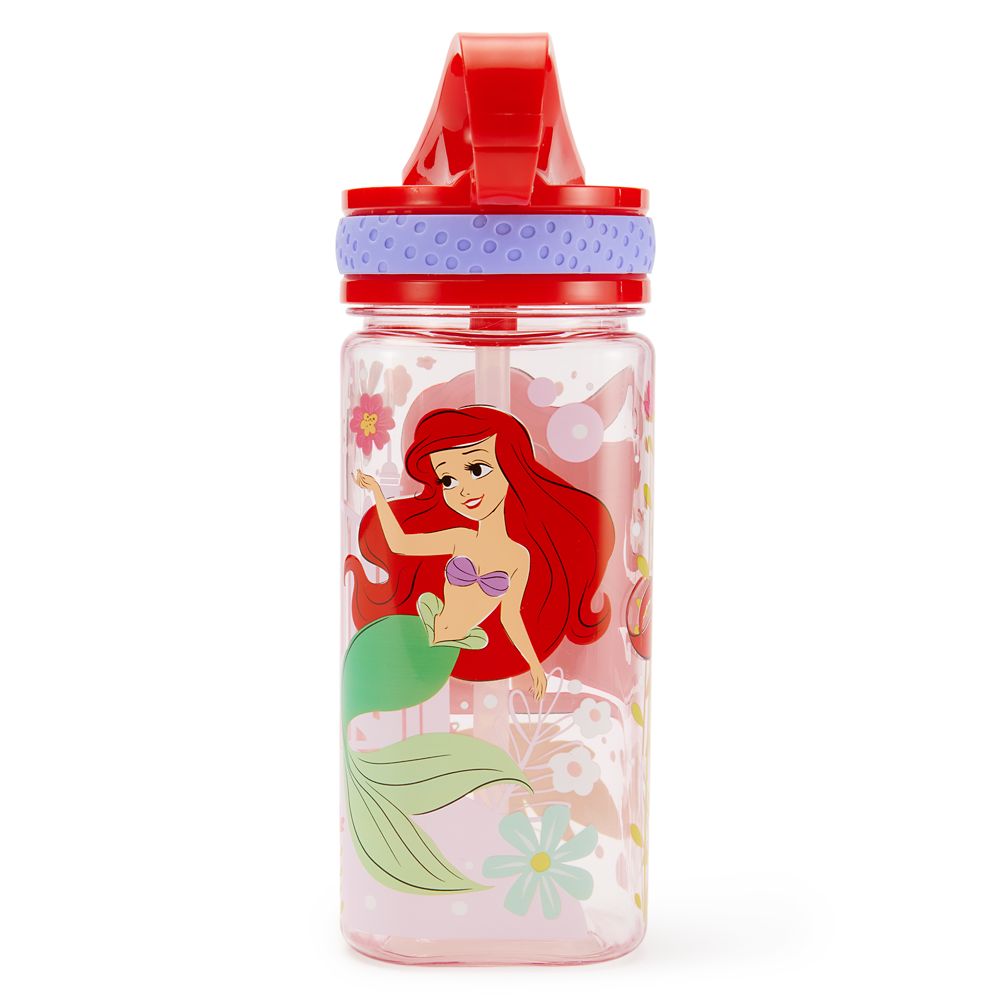 Ariel 16 oz. Water Bottle with Built-In Straw &ndash; The Little Mermaid