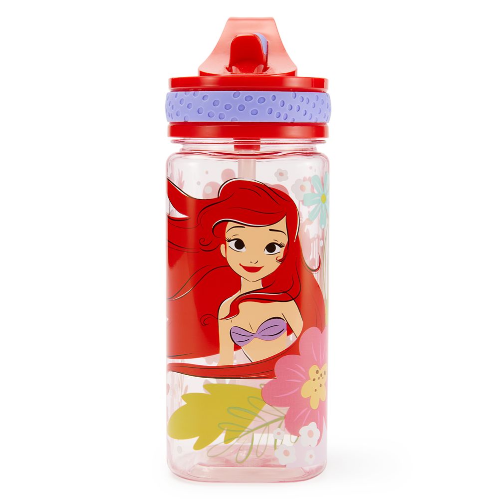 Ariel 16 oz. Water Bottle with Built-In Straw &ndash; The Little Mermaid