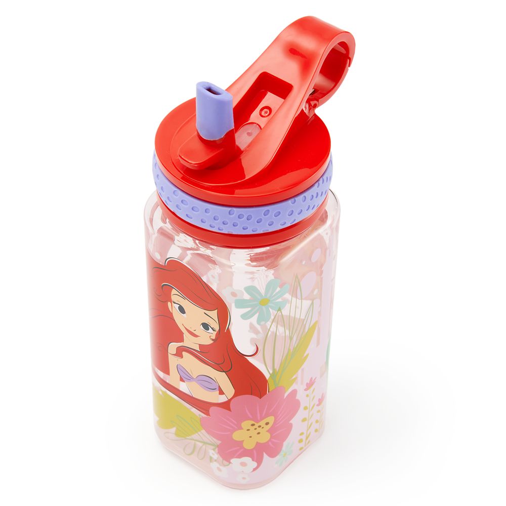 Ariel 16 oz. Water Bottle with Built-In Straw &ndash; The Little Mermaid