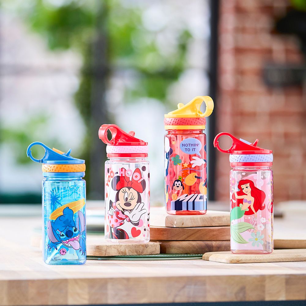 Mickey Mouse and Friends 16 oz. Water Bottle with Built-In Straw