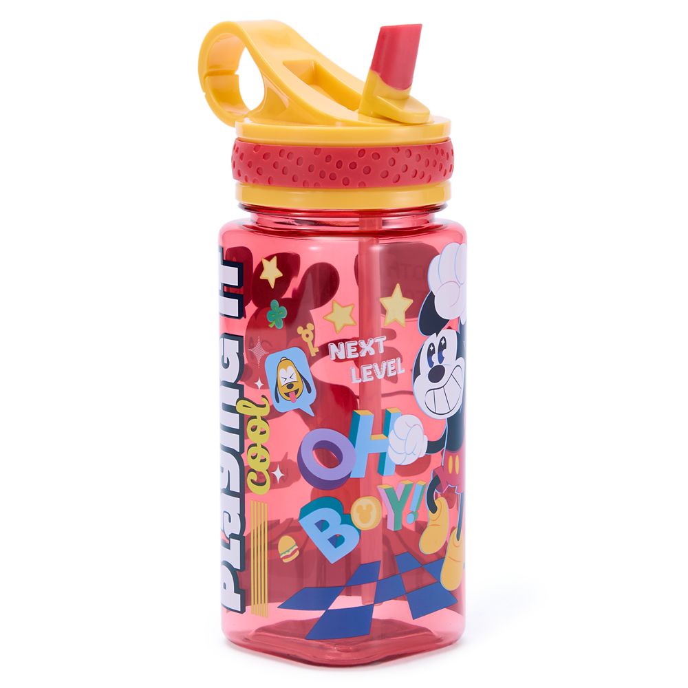 Mickey Mouse and Friends 16 oz. Water Bottle with Built-In Straw