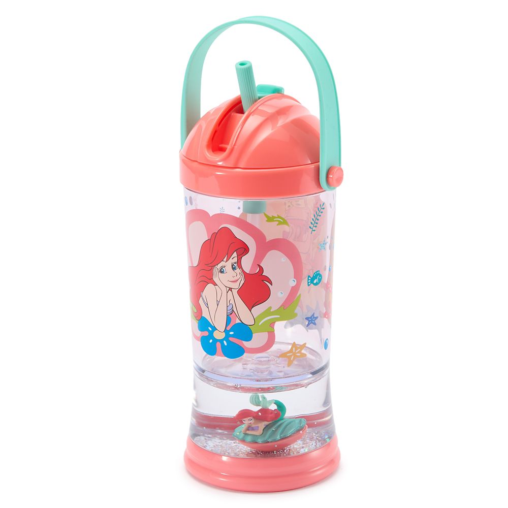 Ariel Snow Globe Water Bottle for Kids &ndash; The Little Mermaid