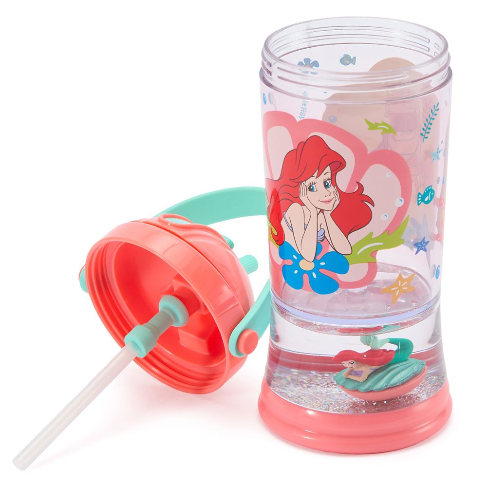 Ariel Snow Globe Water Bottle for Kids &ndash; The Little Mermaid