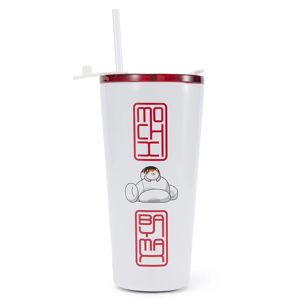 Baymax and Mochi 19 oz. Stainless Steel Tumbler with Straw &ndash; Big Hero 6