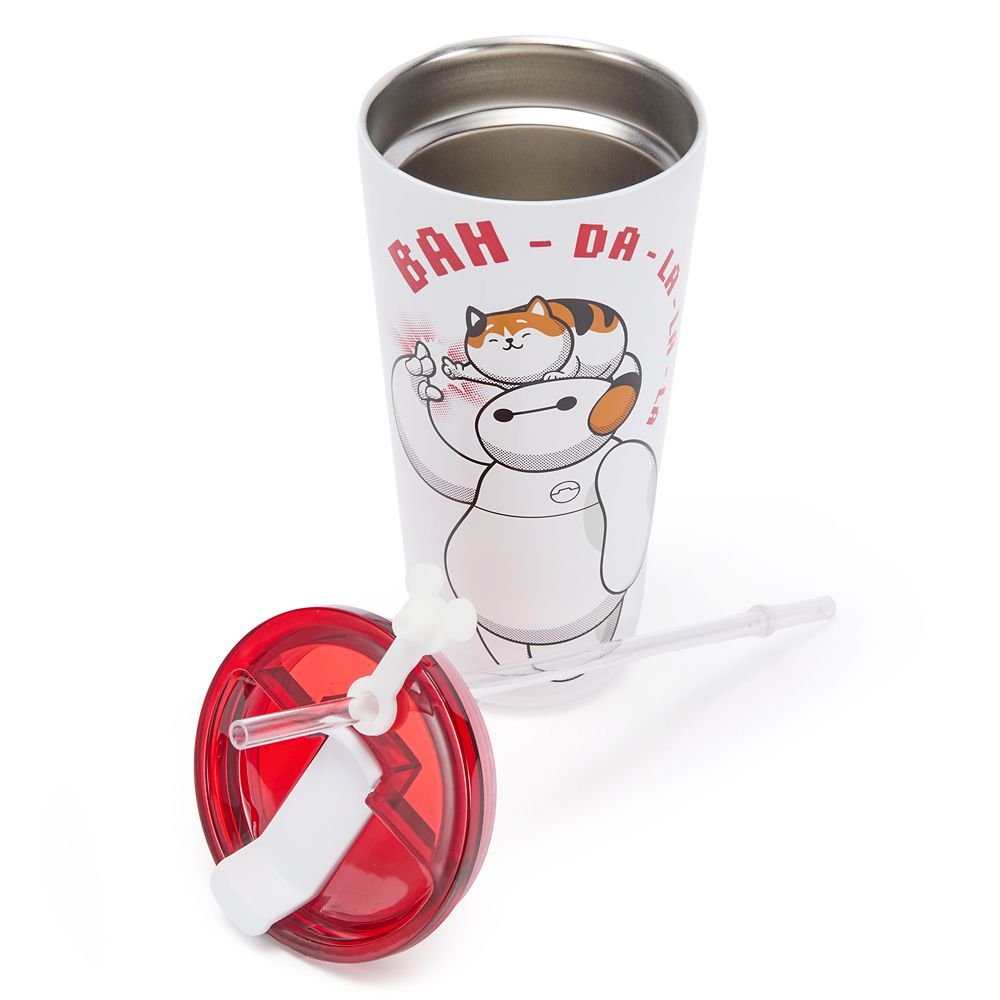 Baymax and Mochi 19 oz. Stainless Steel Tumbler with Straw &ndash; Big Hero 6