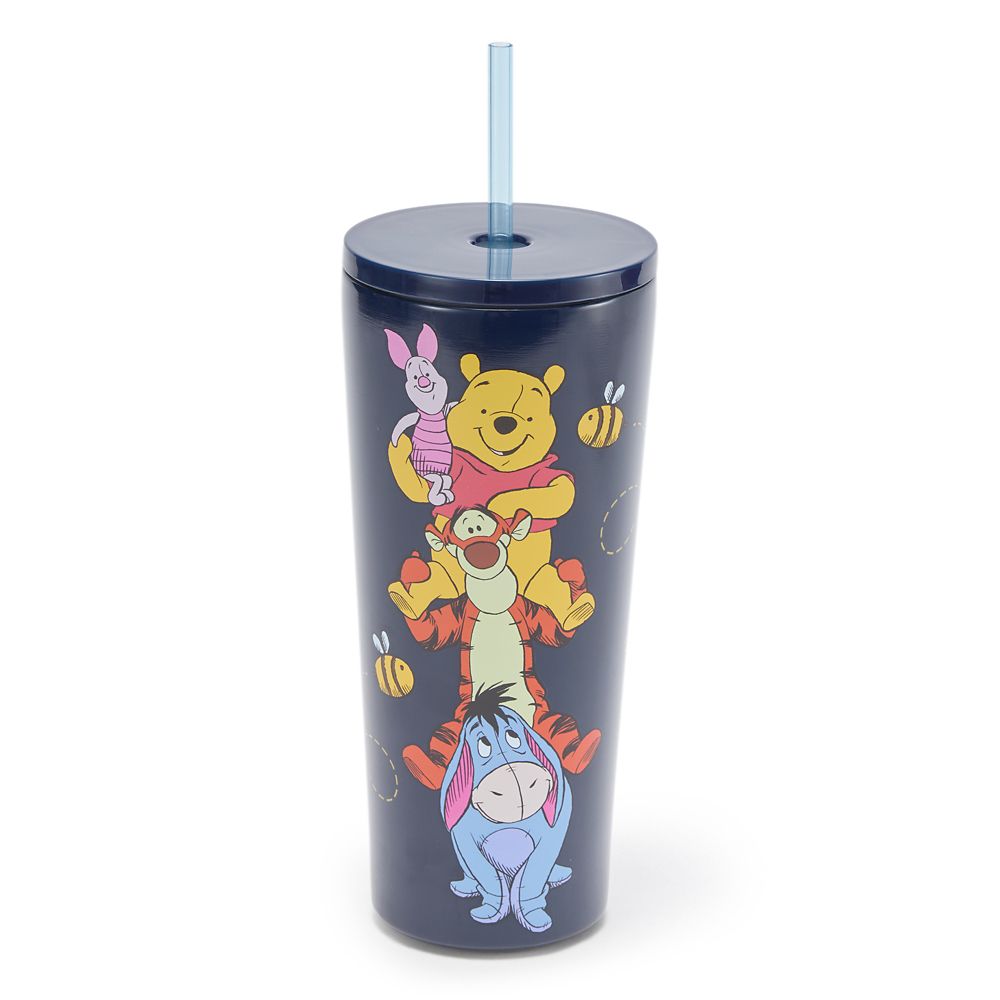 Winnie the Pooh and Pals 22 oz. Stainless Steel Travel Tumbler with Straw