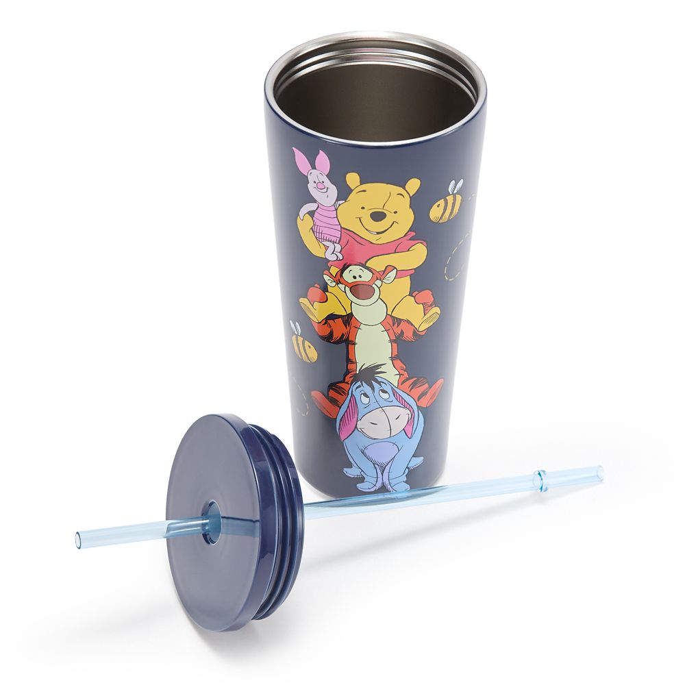 Winnie the Pooh and Pals 22 oz. Stainless Steel Travel Tumbler with Straw