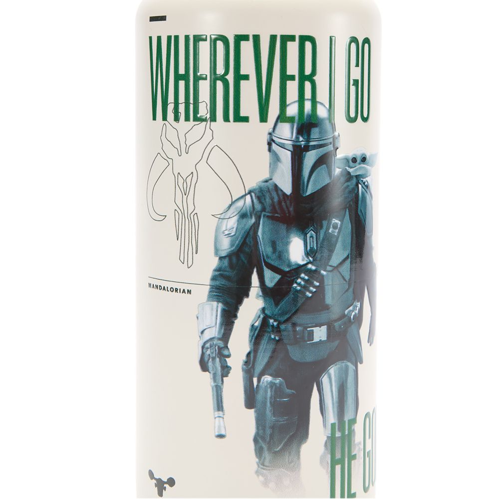 The Mandalorian and Grogu 33 oz. Stainless Steel Water Bottle with Built-In Straw &ndash; Star Wars