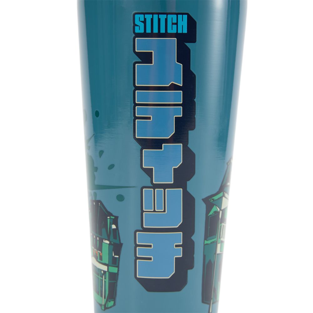 Stitch Stainless Steel Water Bottle with Straw &ndash; Lilo & Stitch