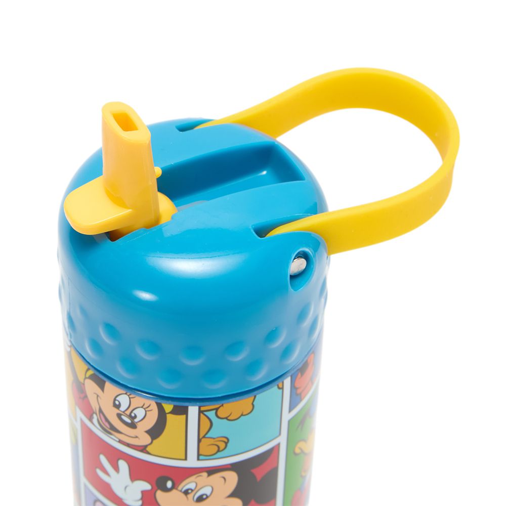 Mickey Mouse and Friends 16 oz. Stainless Steel Water Bottle with Built-In Straw