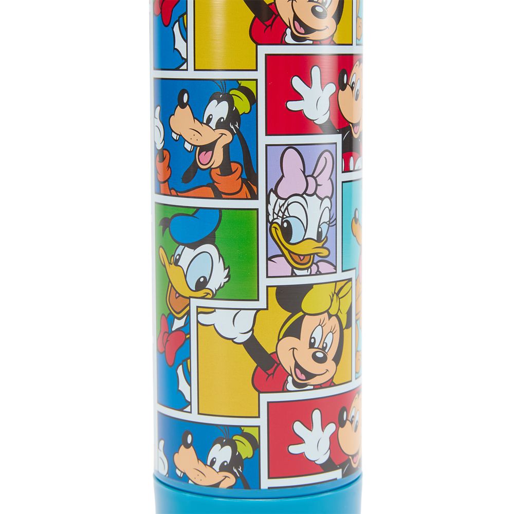 Mickey Mouse and Friends 16 oz. Stainless Steel Water Bottle with Built-In Straw