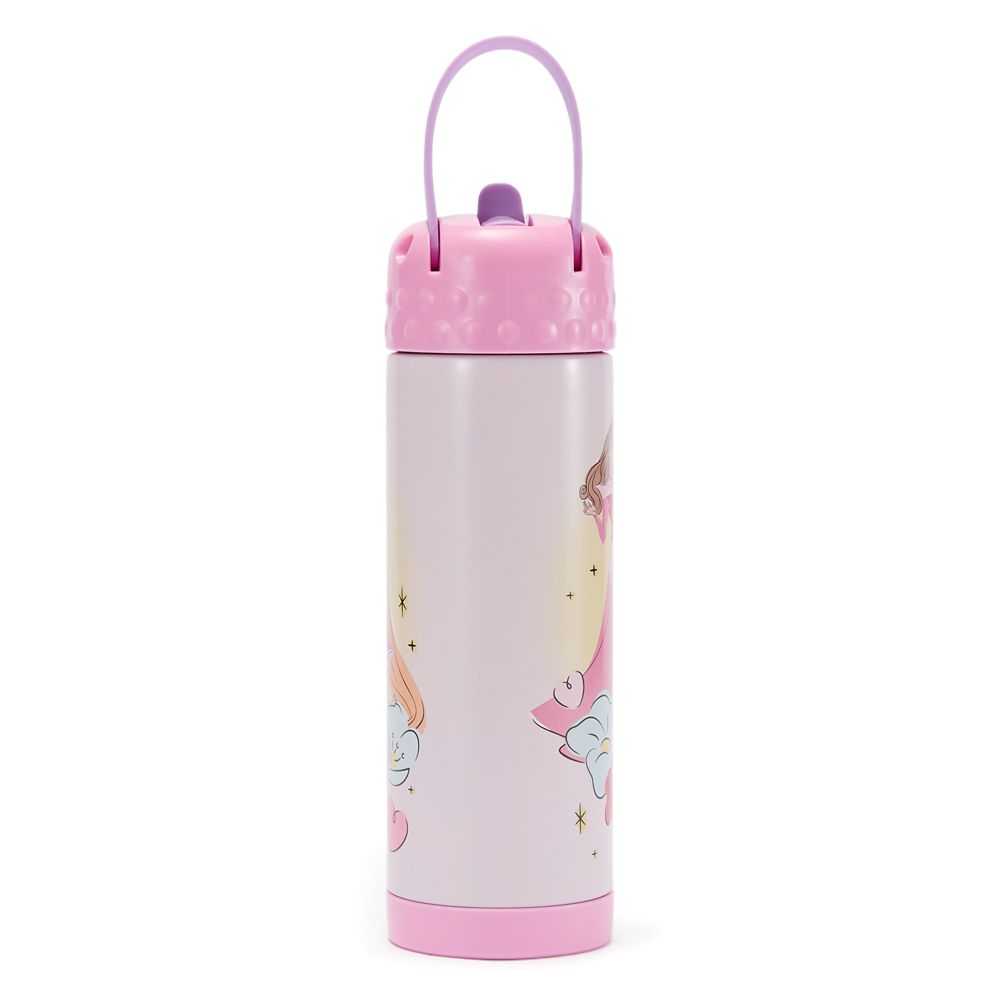 Disney Princess 16 oz. Stainless Steel Water Bottle with Built-In Straw