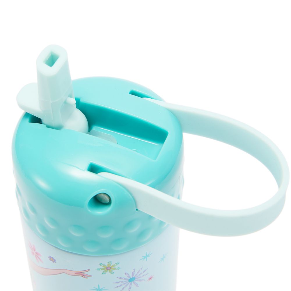 Frozen 16 oz. Stainless Steel Water Bottle with Built-In Straw