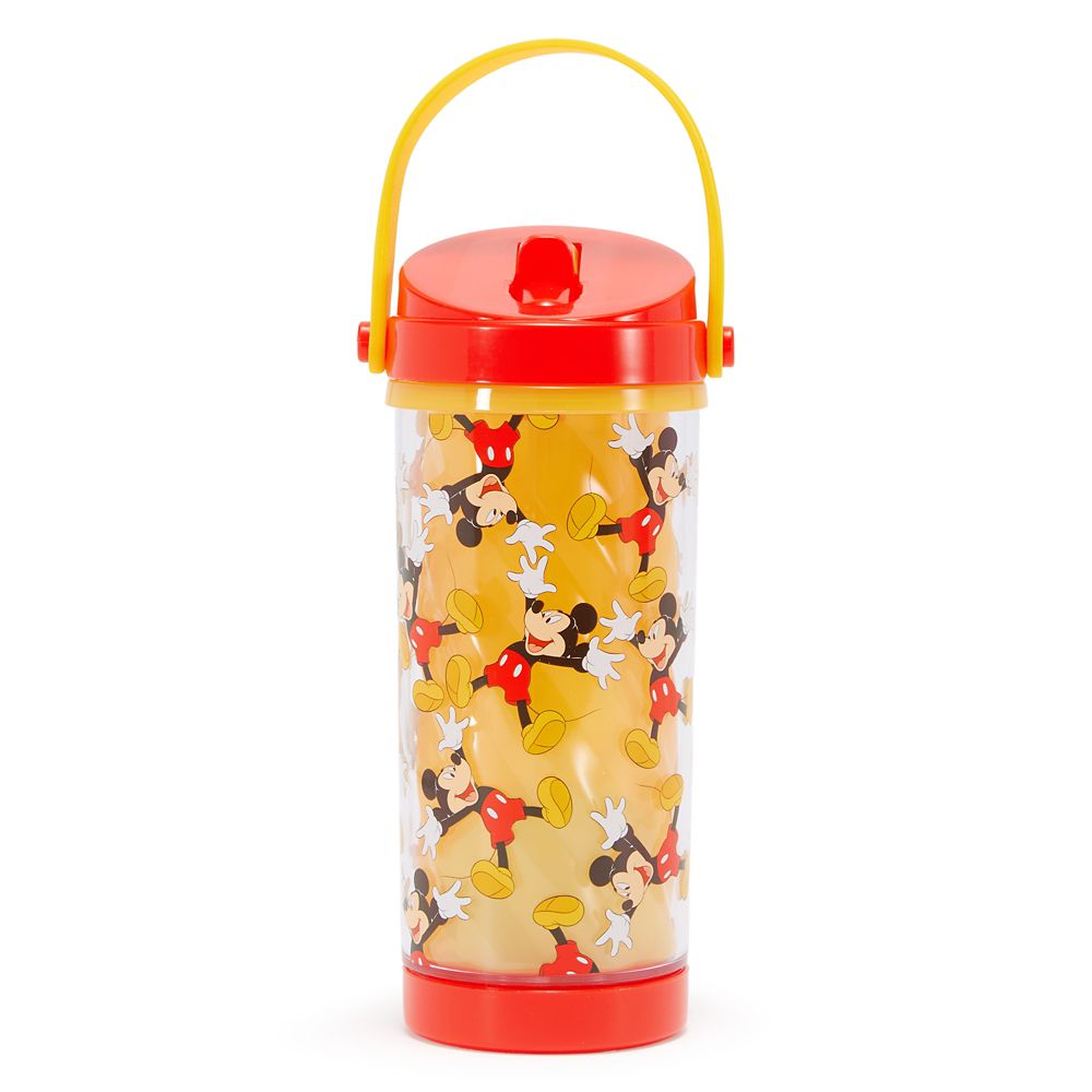 Mickey Mouse Water Bottle with Built-In Straw