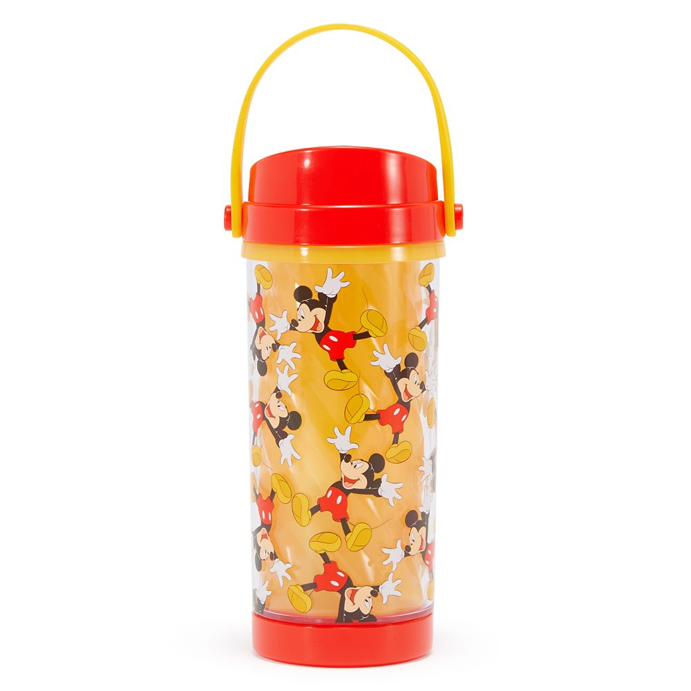 Mickey Mouse Water Bottle with Built-In Straw