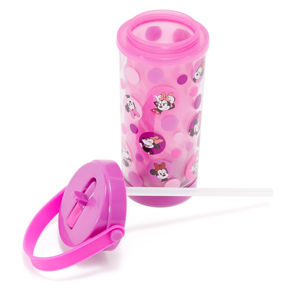 Minnie Mouse Water Bottle with Built-In Straw
