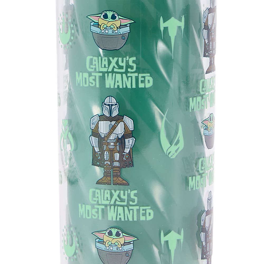 The Mandalorian and Grogu Water Bottle with Built-In Straw &ndash; Star Wars