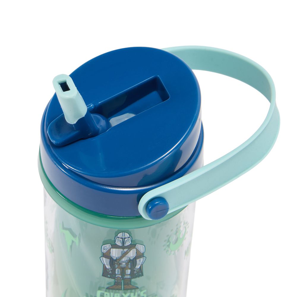 The Mandalorian and Grogu Water Bottle with Built-In Straw &ndash; Star Wars