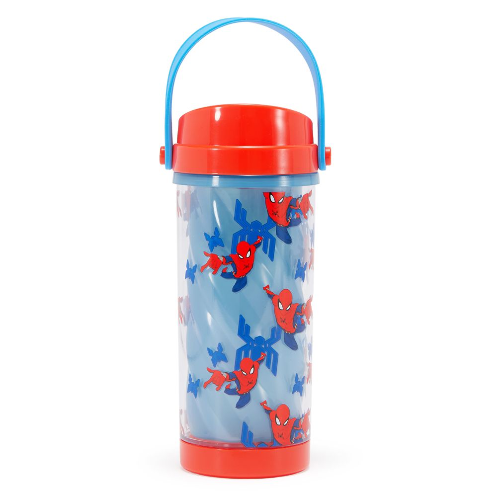 Spider-Man Water Bottle with Built-In Straw