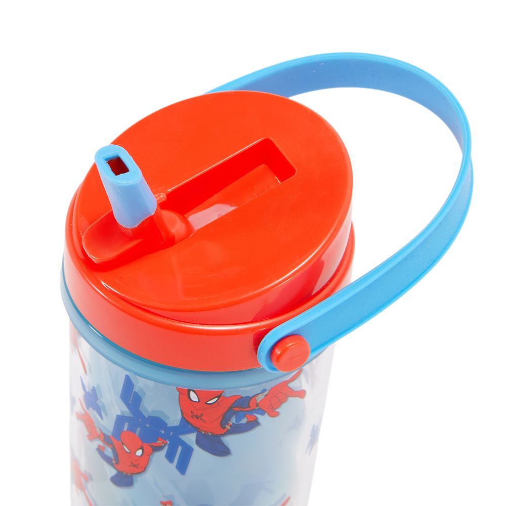 Spider-Man Water Bottle with Built-In Straw