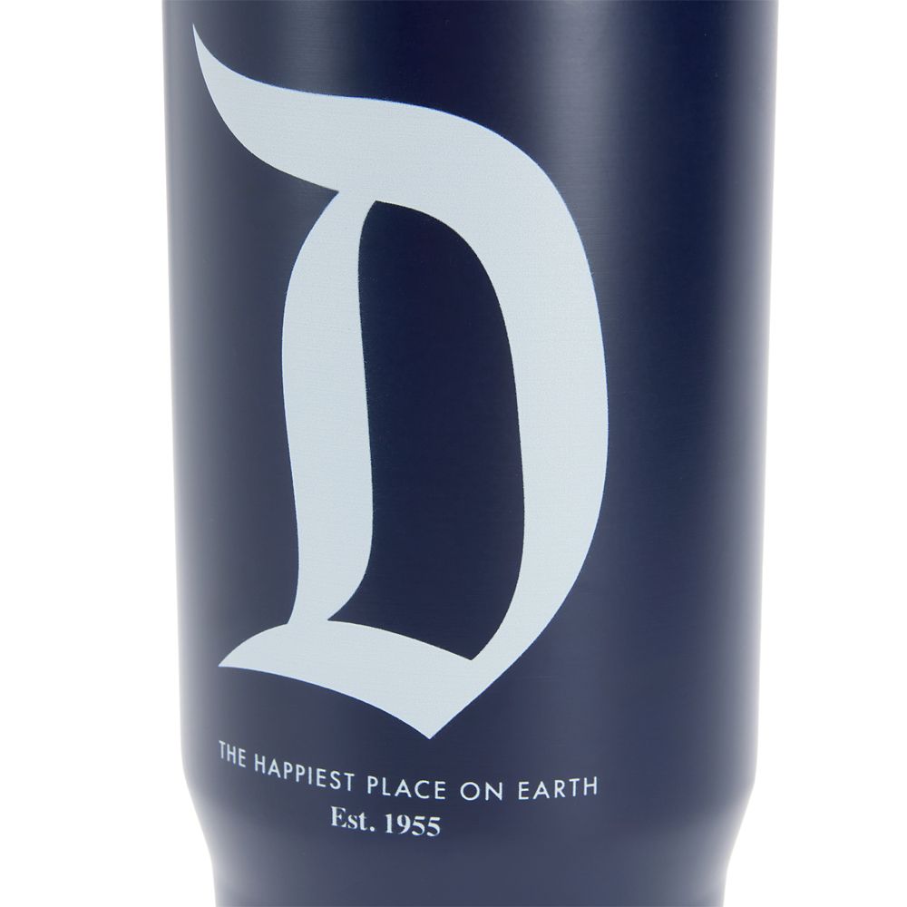 Disneyland 27 oz. Stainless Steel Water Bottle with Built-In Straw &ndash; Navy