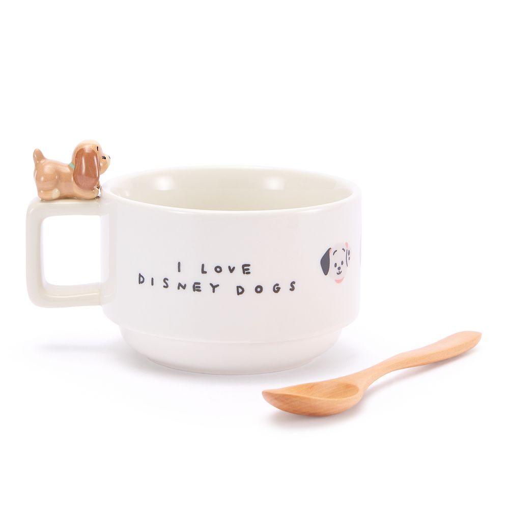 Disney Dogs Soup Mug and Wooden Spoon Set