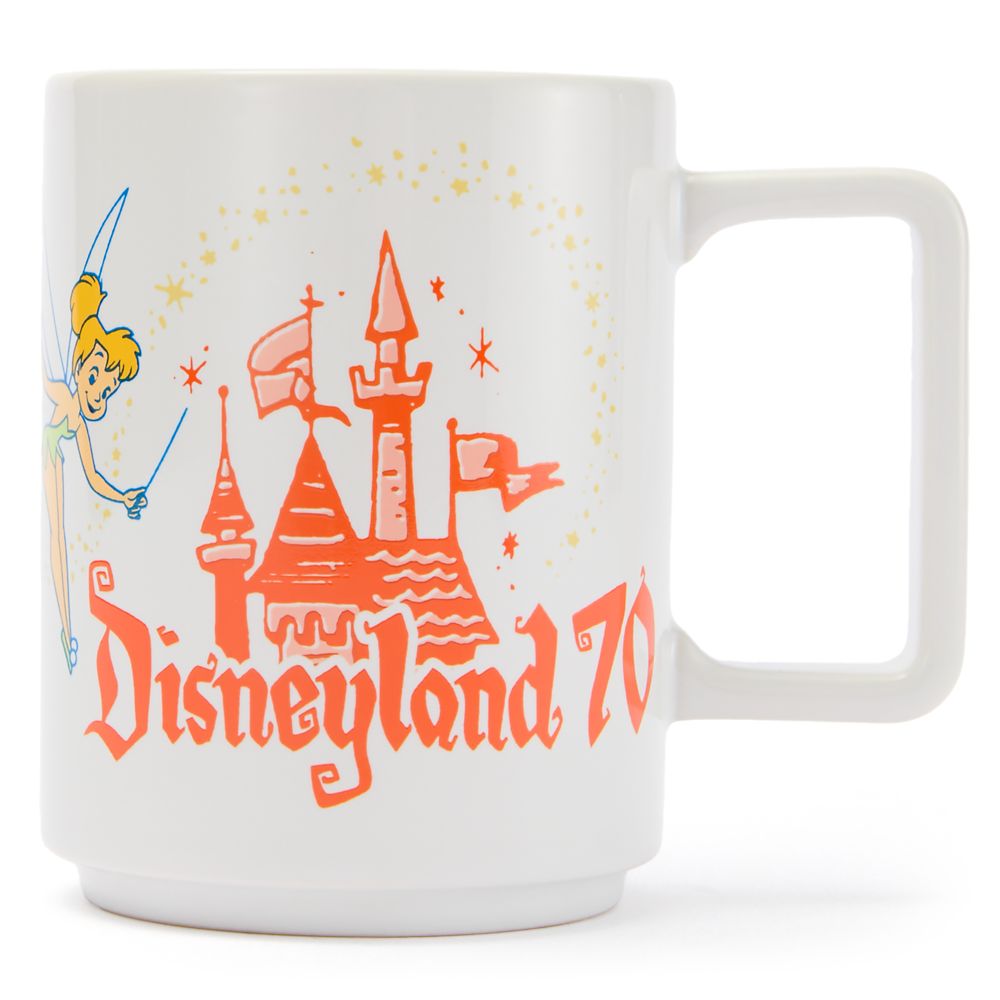 Tinker Bell and Sleeping Beauty Castle Mug Disneyland 70th Anniversary