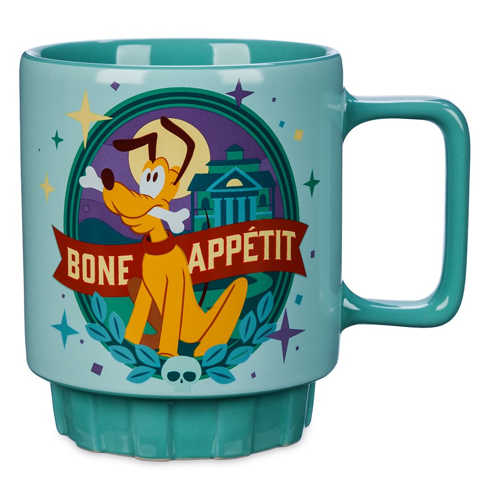 Pluto and Hitchhiking Ghosts ''Bone Apptit'' Footed Mug The Haunted Mansion Official shopDisney