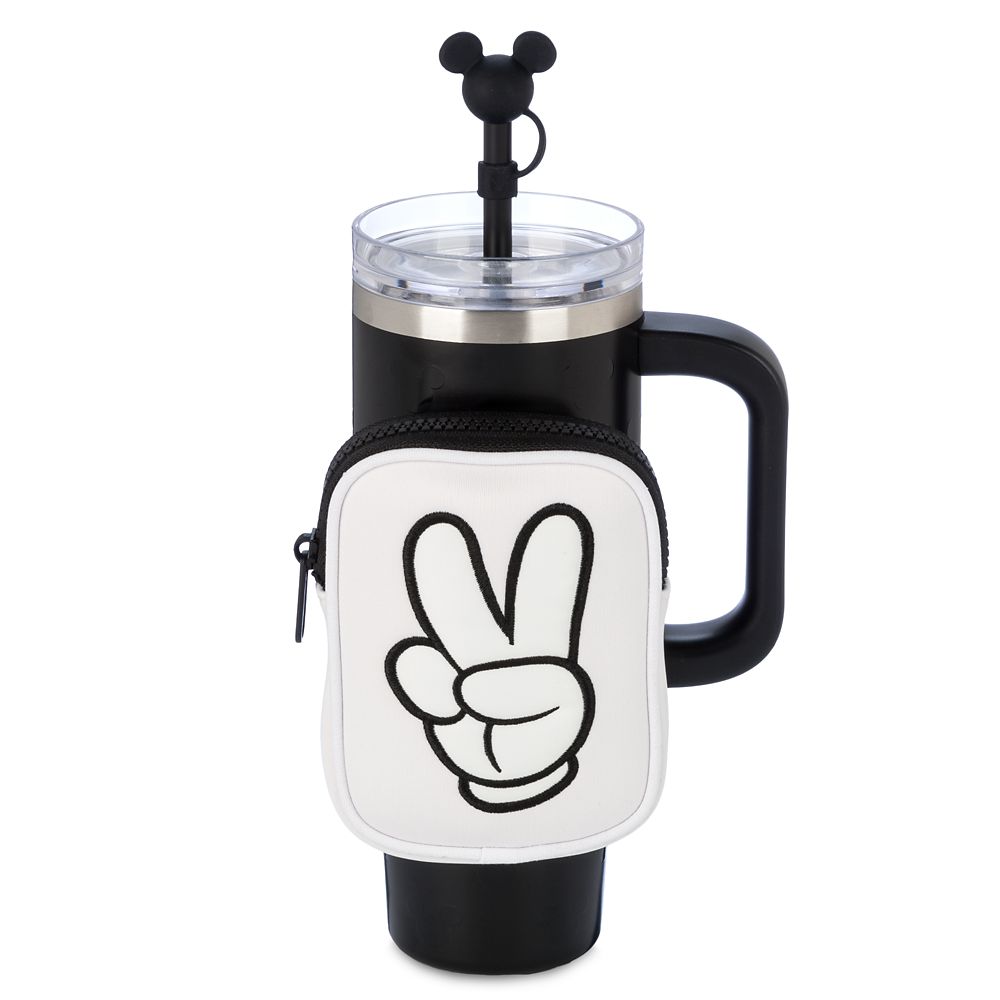 Mickey Mouse Icon Stainless Steel Travel Tumbler with Straw plus Zip Case Official shopDisney