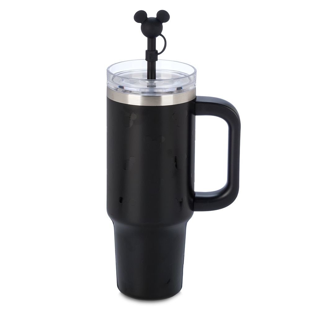 Mickey Mouse Icon Stainless Steel Travel Tumbler with Straw plus Zip Case